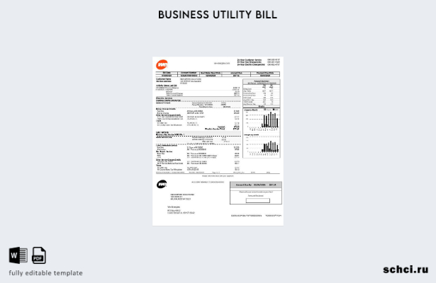 скачать цифровую версию США, штат Висконсин, We Energies, шаблон счета за коммун